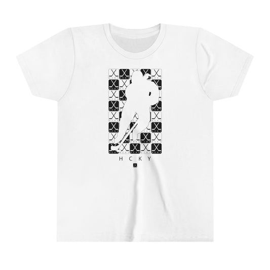 Checkers Hockey Girl - HCKY - Youth Short Sleeve Tee