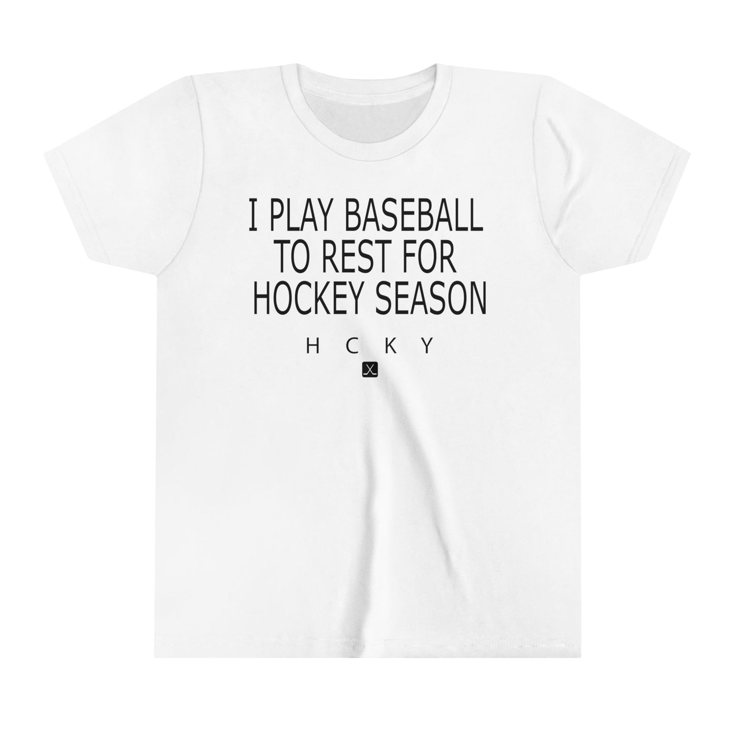 Play Baseball to Rest - HCKY - Youth Short Sleeve Tee