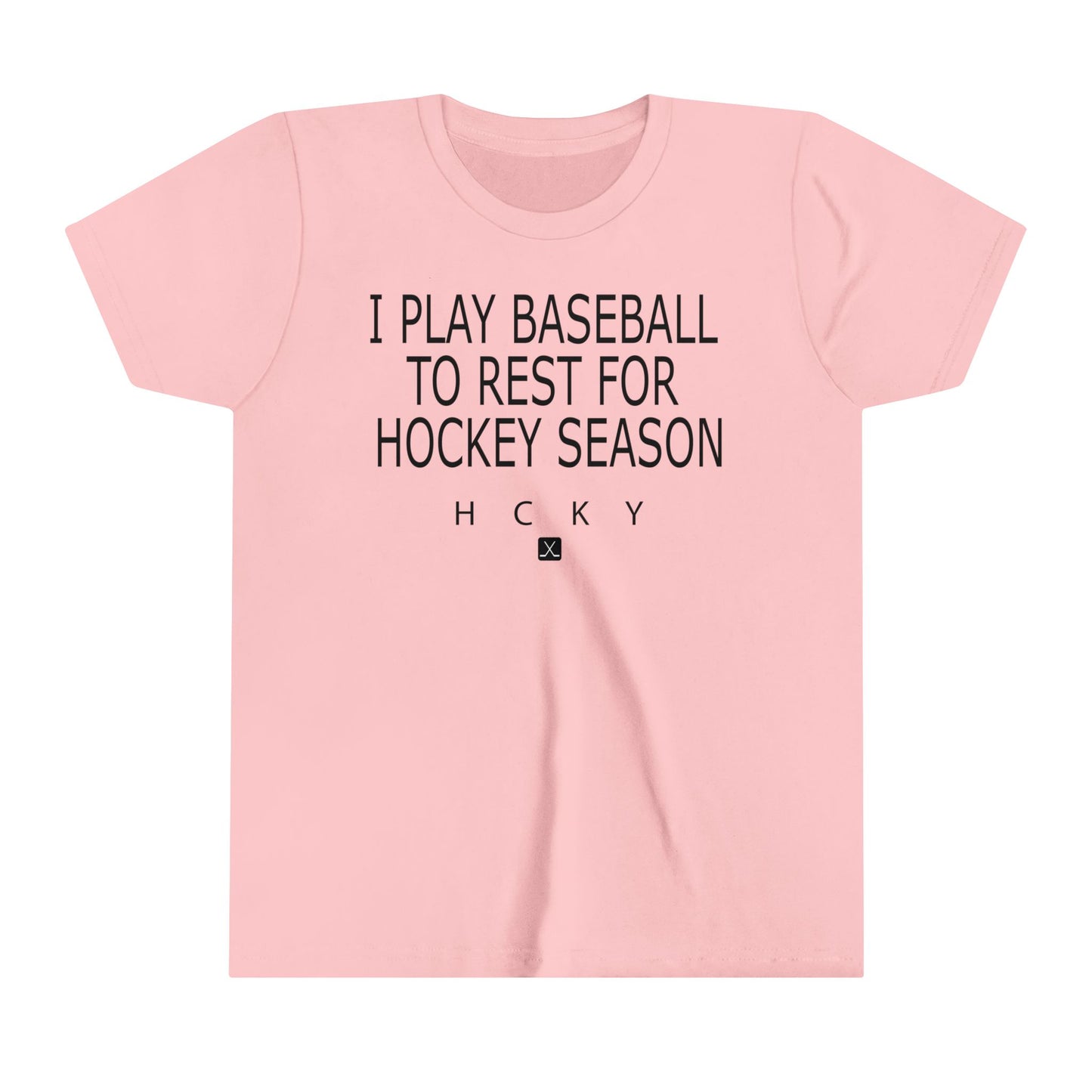 Play Baseball to Rest - HCKY - Youth Short Sleeve Tee