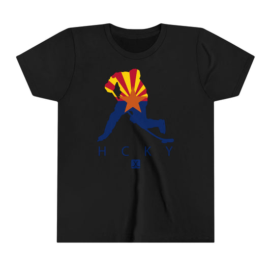 Arizona State Flag Represent - HCKY - Youth Short Sleeve Tee