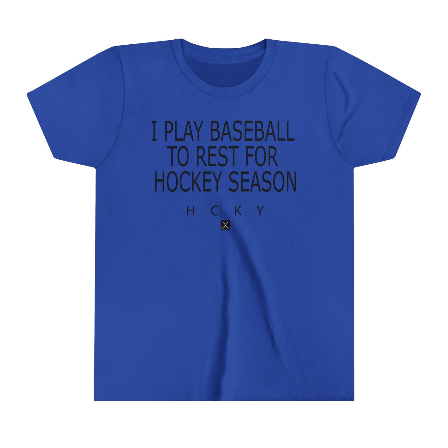 Play Baseball to Rest - HCKY - Youth Short Sleeve Tee