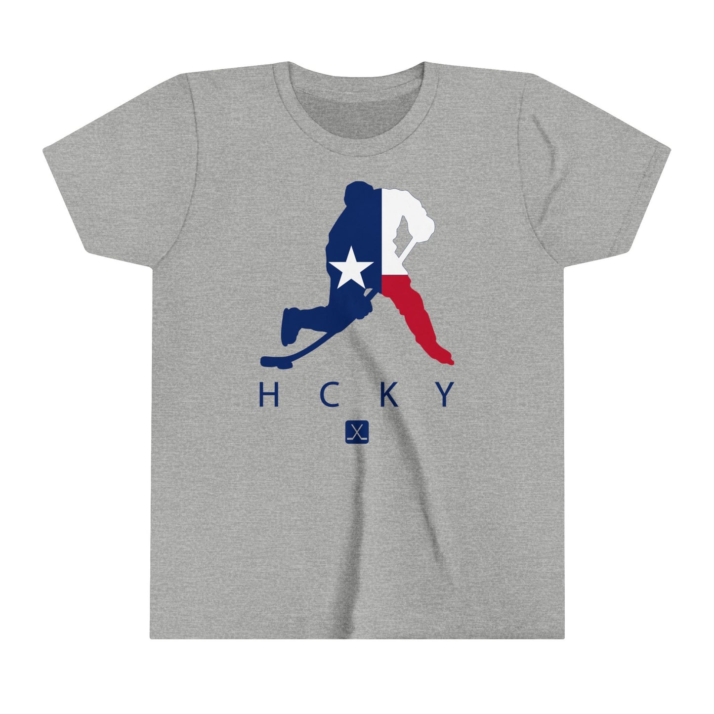 Texas Hockey - HCKY state flag - Youth Short Sleeve Tee