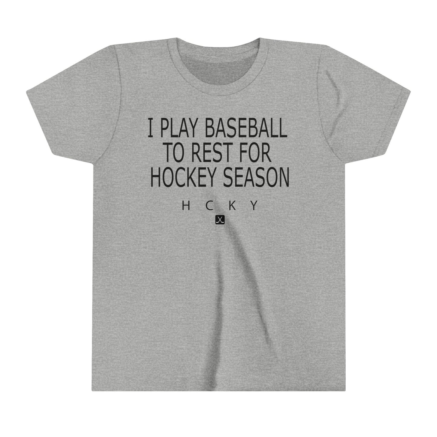 Play Baseball to Rest - HCKY - Youth Short Sleeve Tee