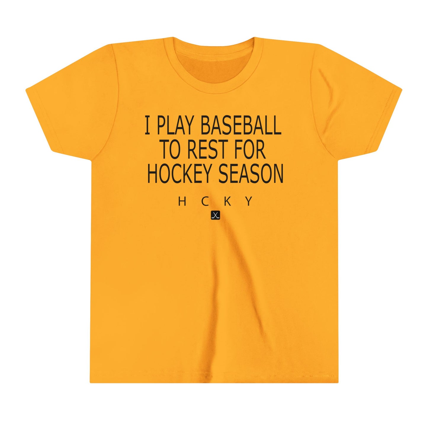 Play Baseball to Rest - HCKY - Youth Short Sleeve Tee