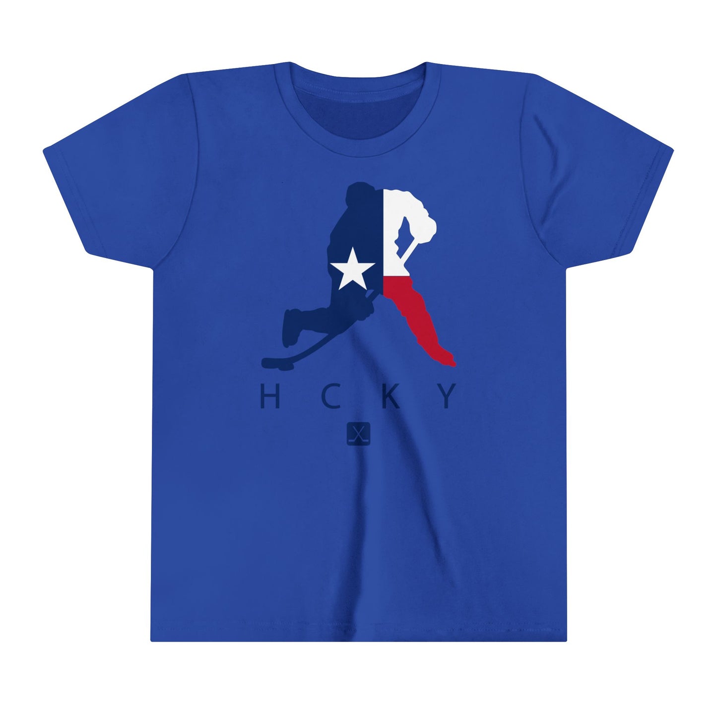 Texas Hockey - HCKY state flag - Youth Short Sleeve Tee