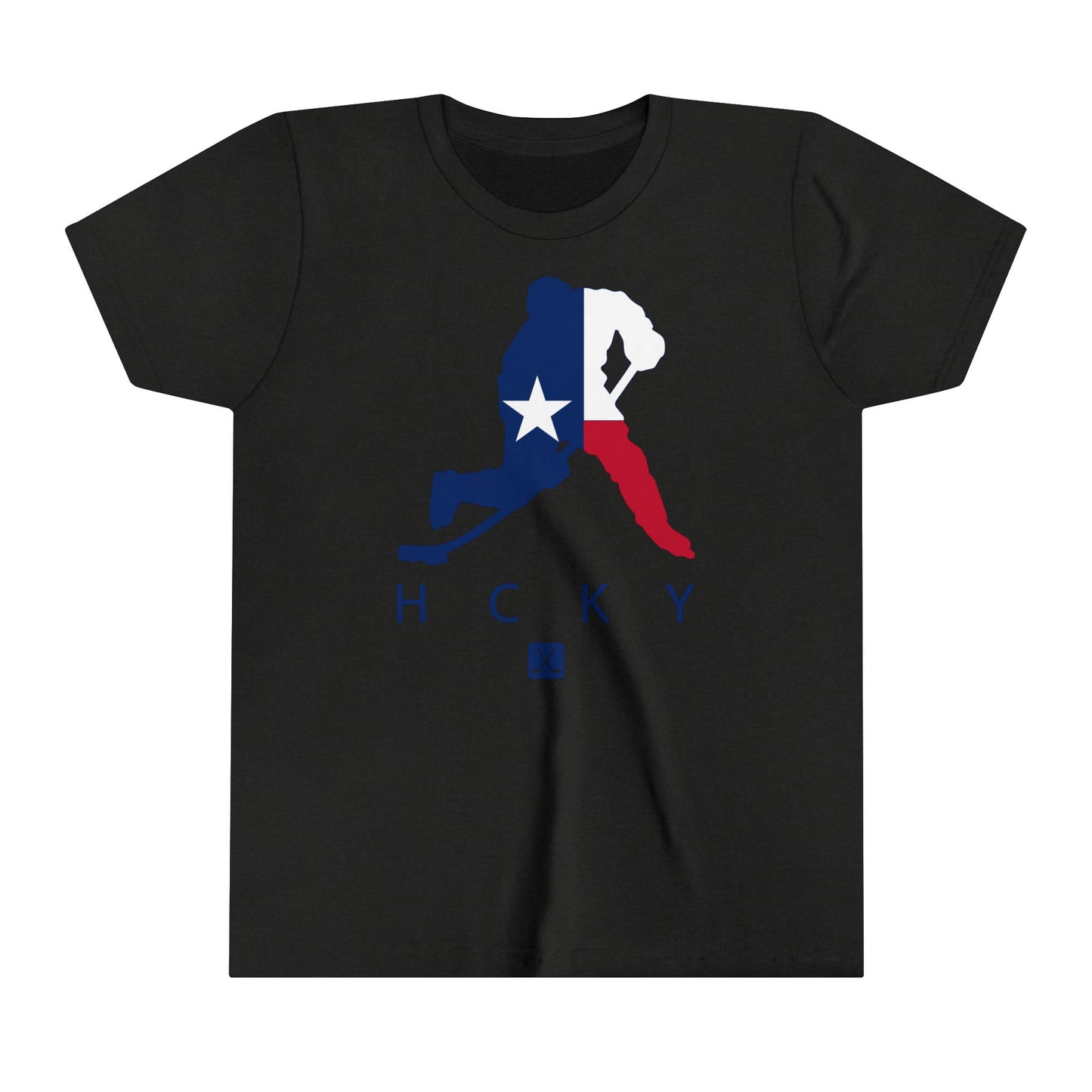 Texas Hockey - HCKY state flag - Youth Short Sleeve Tee